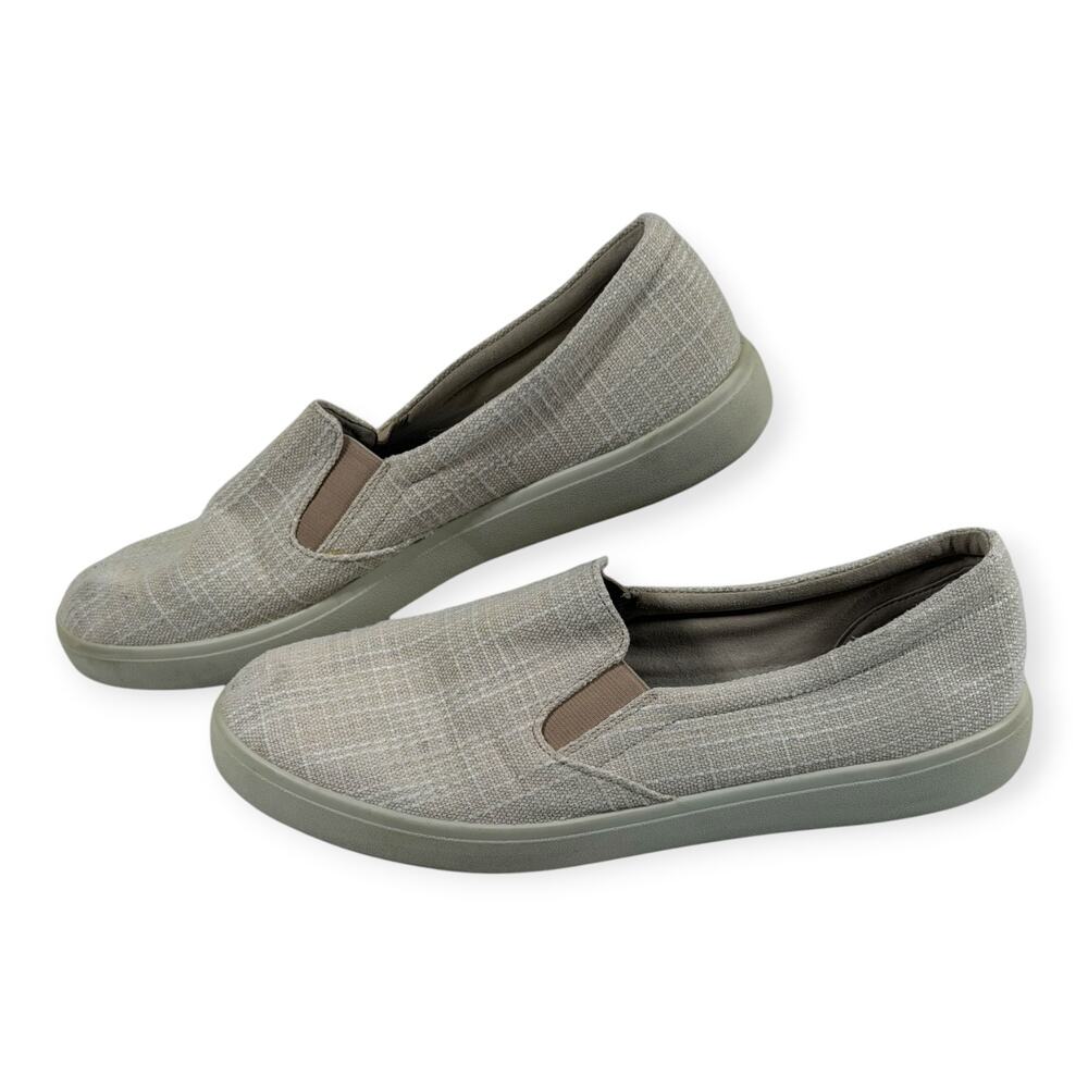 Hotter Tara Slip On Casual Sneaker, Beige/White, Leather, Women's 10